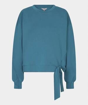 NEW ESQUALO women's modal knot pullover sweatshirt in lake